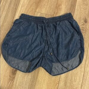 Iris Navy Blue Women's Shorts Tencel large